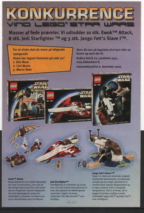 LEGO ADVERTISING INSERTS #  1-2104 # STAR WARS # 2002 #