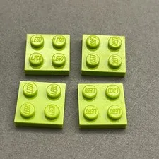 Lego 3022 Lime Green Replacement Parts Pieces Lot of 4