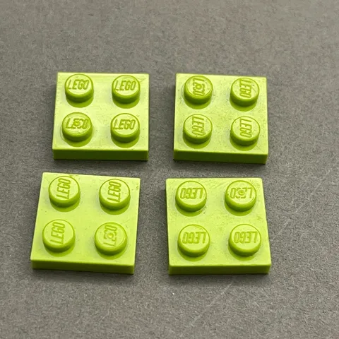 Lego 3022 Lime Green Replacement Parts Pieces Lot of 4