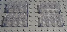 Lego Brick 2x4 Transparent Glass 4 Pieces