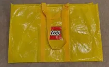 LEGO Large Yellow Tote Shopping Bag  30 X 19 X 22" Carrying Storage Store