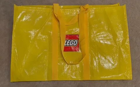 LEGO Large Yellow Tote Shopping Bag  30 X 19 X 22" Carrying Storage Store
