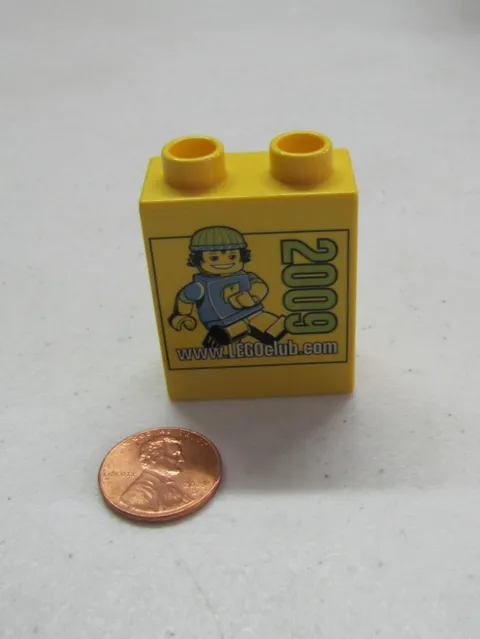 Lego Duplo LEGO CLUB 2009 Yellow Printed Specialty Block Building Piece