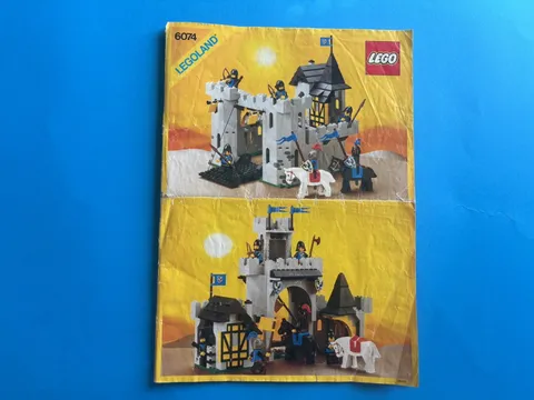 Lego CASTLE 6074 Black Falcon's Fortress Instruction Manual ONLY Black Knights