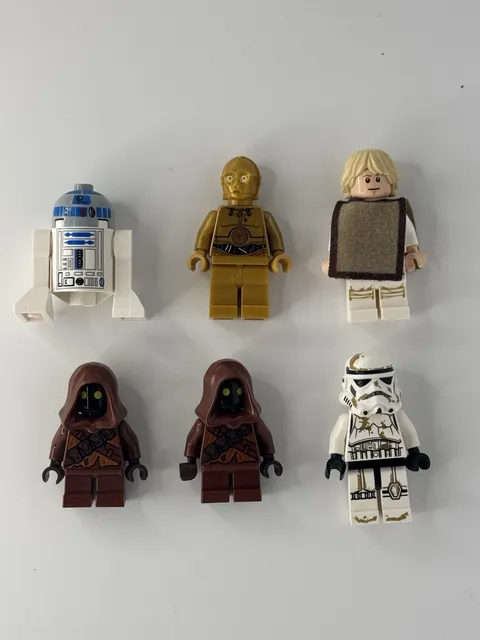 LEGO Star Wars Minifigure lot Luke Skywalker Jawa R2-D2 C-3PO Tatooine New Hope