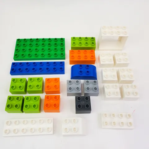 Lego Duplo Multi Color Bricks Building Blocks Assorted  Lot of 24 Replacement 