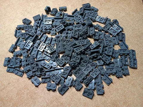LEGO BULK LOT OF 170 DARK BLUISH GRAY INVERTED BRACKETS 1X2-1X2 #99780