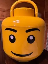 LEGO Storage Head Large Boy Face Yellow Container Toy Organizer