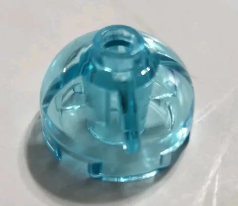 LEGO #553 Trans-Light Blue Brick, Round 2 x 2 Dome Top