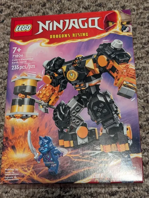 Lego Ninjago Dragons Rising Cole's Elemental Earth Mech 71806