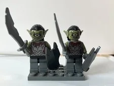 2x LEGO Moria Orc minifiigures lor011 good condition
