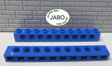 (J15/3/4) LEGO Technic 2 x 2730 Perforated Beam 1x10 Blue