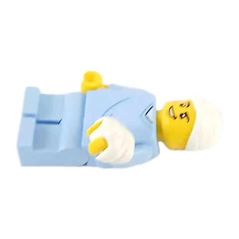 LEGO® City Hospital Bed Soapbox Race Car Driver Patient Male Minifigure cty1845