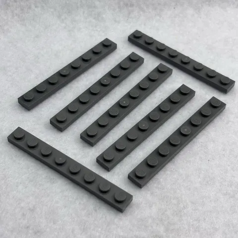 LEGO 3460 Dark Bluish Gray Plate 1 x 8 (x7)
