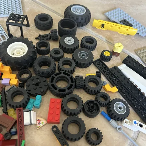 Lot Of Lego Tires Axles Mechanics And Many Other Lego Pieces Some Not Lego