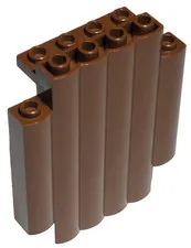 Lego 30140 Panel 2x6x6 with Log Profile Reddish Brown
