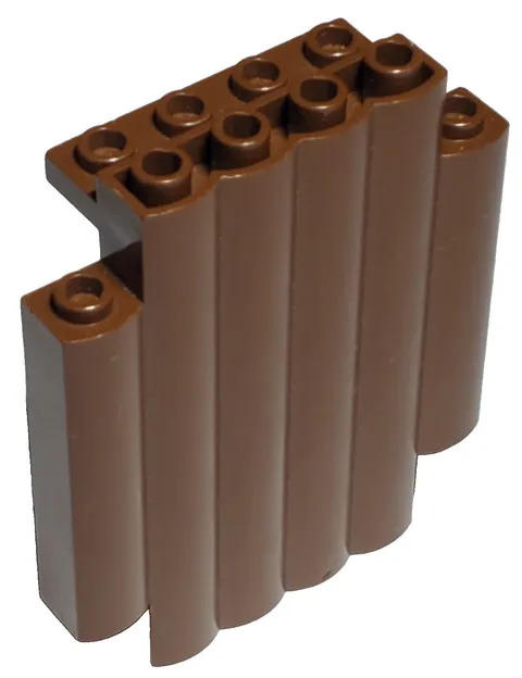 Lego 30140 Panel 2x6x6 with Log Profile Reddish Brown