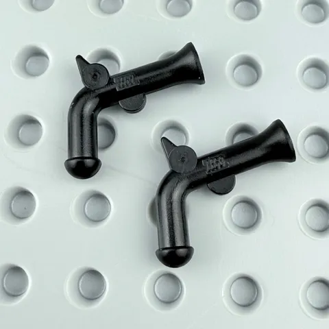 LEGO Minifigure Weapon Lot of 2 Gun Flintlock Black - Vintage Ninja