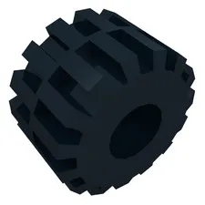 5x LEGO® Part 32193 - Wheel Full Rubber Flat with Axle Hole