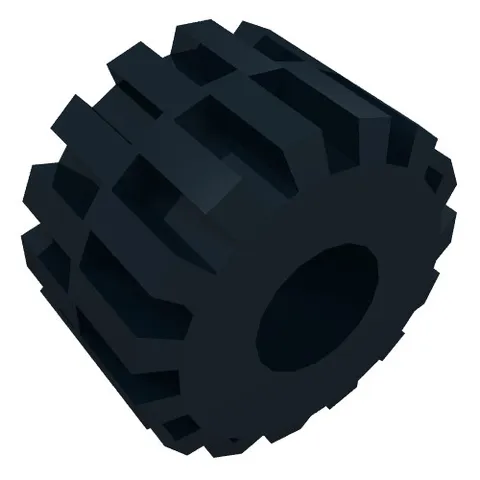 5x LEGO® Part 32193 - Wheel Full Rubber Flat with Axle Hole