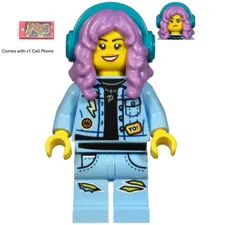LEGO Hidden Side Parker L. Jackson Minifigure hs035 Headphones Phone New