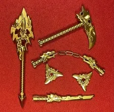 Custom LEGO NINJAGO Golden Weapons + Mega weapon 