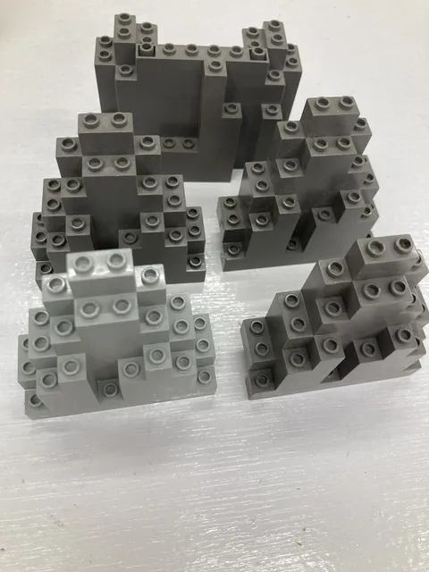 5 LEGO Panel 3x8x7 Rock (6083) Replacement Pieces
