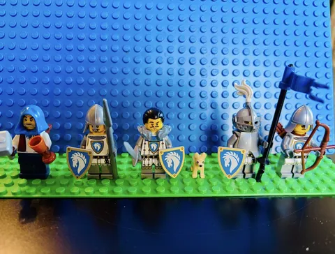 LEGO Horse Knights - 5 Custom Minifigures - All NEW Parts Direct from LEGO