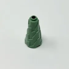 28598 LEGO Parts Cone 2x2x3 Jagged Step Drill SAND GREEN (1)