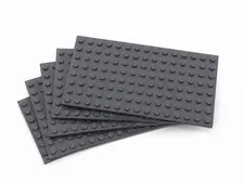 LEGO Base Plate 8x16 8 x 16 5 Pieces Dark Bluish Gray 92438