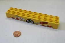 Lego Duplo PRINTED TOOLS TIRE REPAIR SHOP MECHANIC Specialty Block 2 X 10