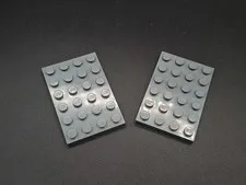 LEGO - 2x - Plate - Plate - 4x6 - Dark Grey - Dark Grey - 3032