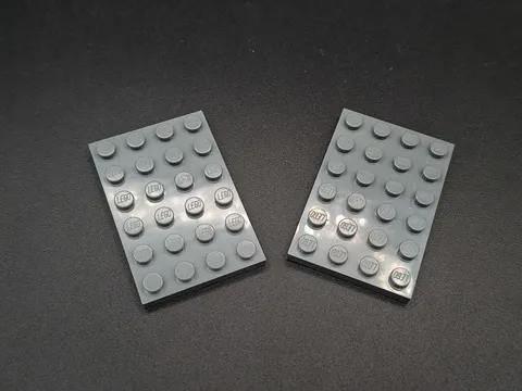 LEGO - 2x - Plate - Plate - 4x6 - Dark Grey - Dark Grey - 3032