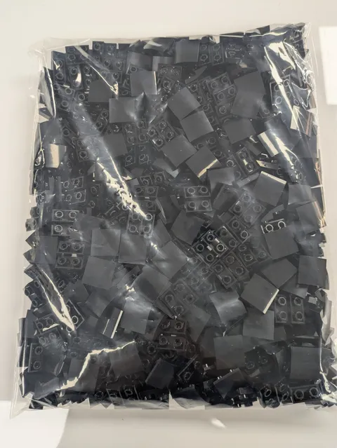 Lego Lot  x500 New Black Slope, Curved 2 x 2 x 2/3 Inverted  # 32803