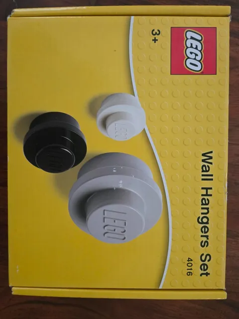 LEGO Wall Hangers Set 4016 Black Grey White 3 Piece Coat Hook Room Copenhagen