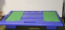 LEGO VTG 1998 Laptop Tray Table Sliding Travel Storage Carry Case Blue Green