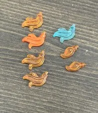 Lego Lot Of 7 FLAME PLUME Castle/Kingdom/Pirate Minifig Torch Fire Med & Small