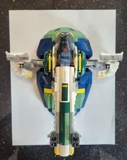 LEGO Star Wars Jango Fett's Starship with Minifigures. Pre-built.