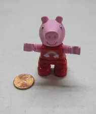 New Lego Duplo Peppa Pig Red Outfit w/ Rainbow Clouds Pink Pig Figure