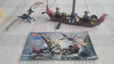 LEGO Vikings 7016 Viking Boat Against the Wyvern Dragon 100% Complete