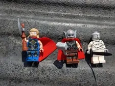 Lego MIGHTY THOR, THOR, GORR  minifigs lot With Weapons 