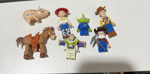 LEGO Toy Story Minifigure Lot 2010 Vintage Woody Buzz Stinky Pete - FLAWED LOT