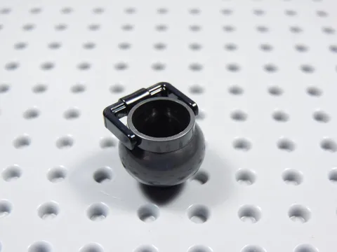 LEGO Dark Pearl Gray Pot Cauldron w/ Black Handle Minifig BS