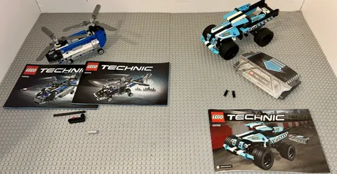 Lego 42020  42059 Technic Lot 2 Sets Helicopter And Stunt Truck