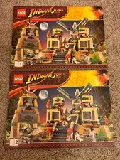 LEGO 7627 INDIANA JONES Temple of the Crystal Skull Instruction Manuals Only