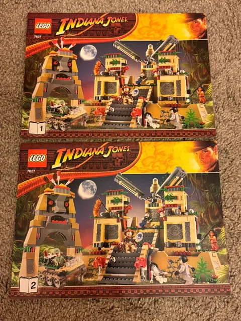 LEGO 7627 INDIANA JONES Temple of the Crystal Skull Instruction Manuals Only