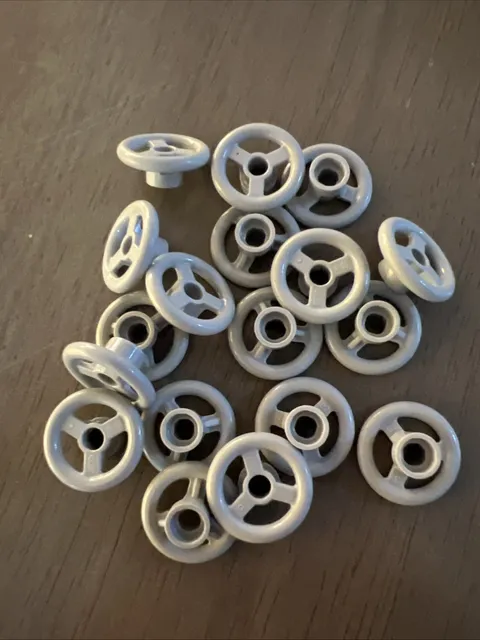 LEGO 30663 Light Bluish Gray Vehicle Steering Wheel Small 2 Studs Diameter x18