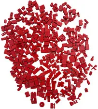 LEGO Red Bulk Small Parts Lot Modified Plates Clips Brackets Detail Pieces