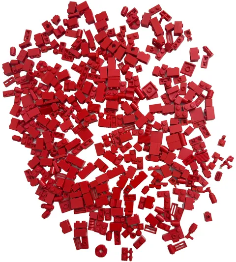 LEGO Red Bulk Small Parts Lot Modified Plates Clips Brackets Detail Pieces