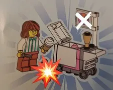LEGO Beach Streetcar Ice Cream Minifigure & Stand Brand New Unassembled!